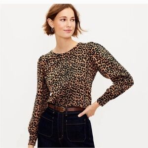 Leopard Print Long Sleeve Top